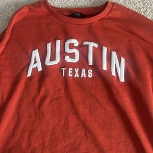 austin texas crewneck never worn size small